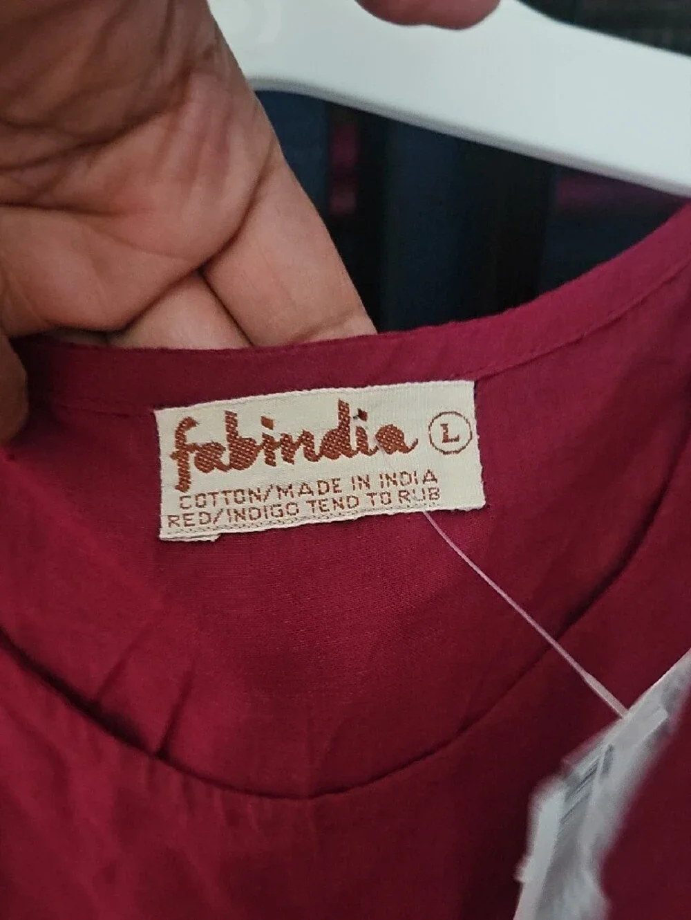 FABINDIA new* Sleeveless Tank in Wine Red